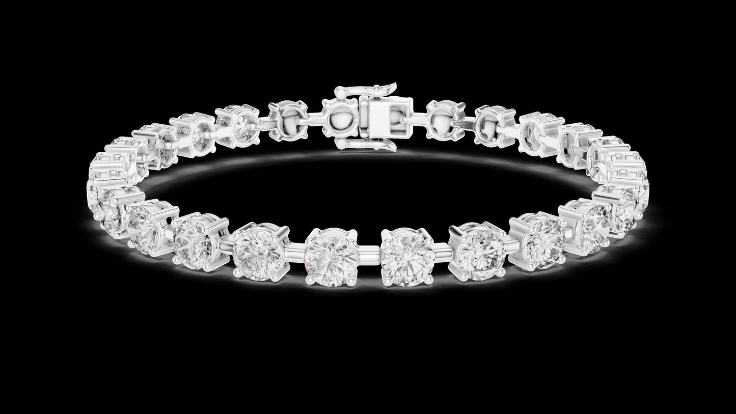 Unique Designer Tennis bracelet. Women's bracelet. High End Jewelry. Gold. Diamond. FBR0263.