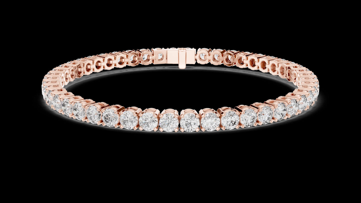 Unique Designer Tennis bracelet. Women's bracelet. High End Jewelry. Gold. Diamond. FBR0407.