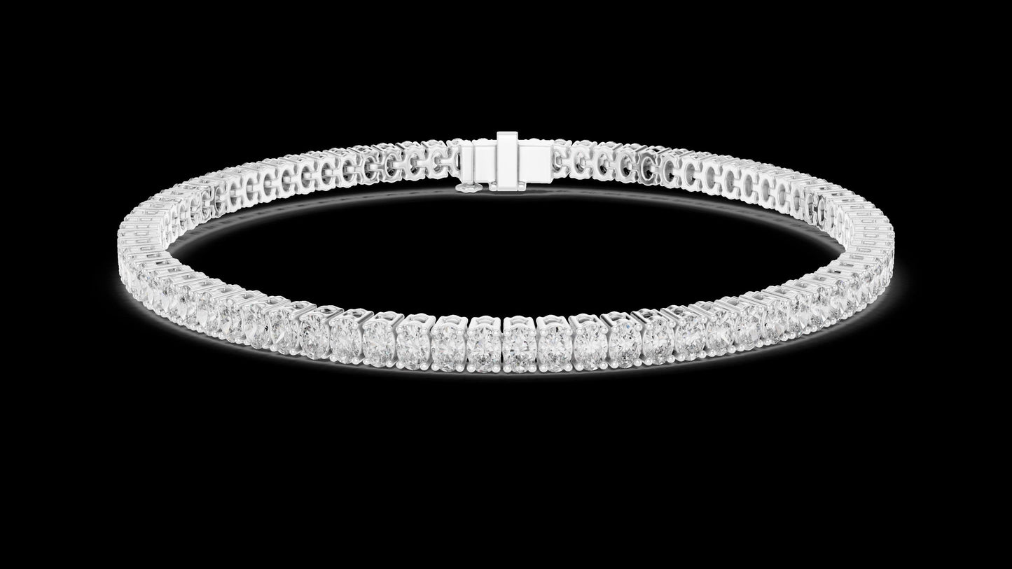 Unique Designer Tennis bracelet. Women's bracelet. High End Jewelry. Gold. Diamond. GLBR0007.