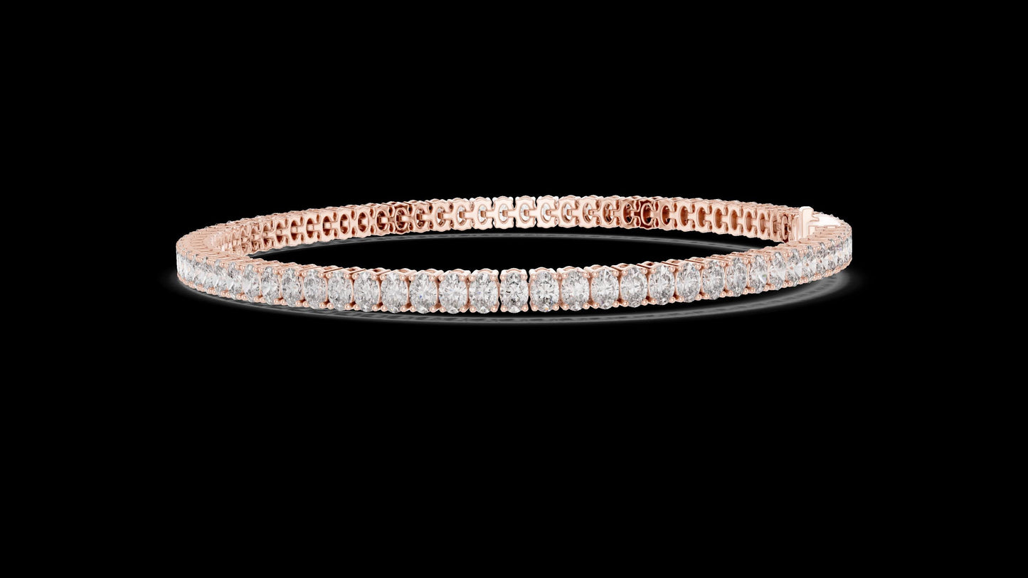 Unique Designer Tennis bracelet. Women's bracelet. High End Jewelry. Gold. Diamond. GLBR0007.
