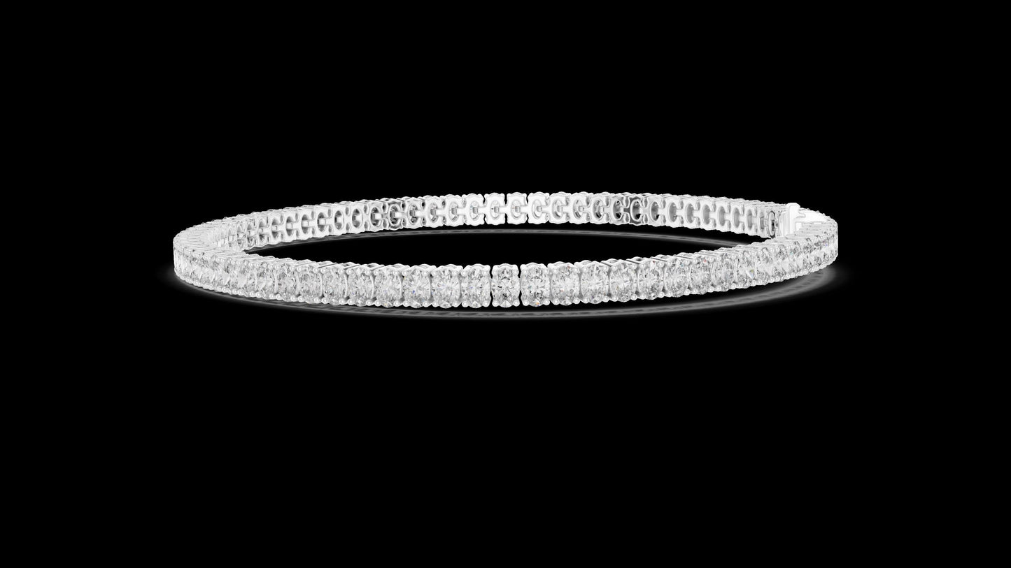 Unique Designer Tennis bracelet. Women's bracelet. High End Jewelry. Gold. Diamond. GLBR0007.