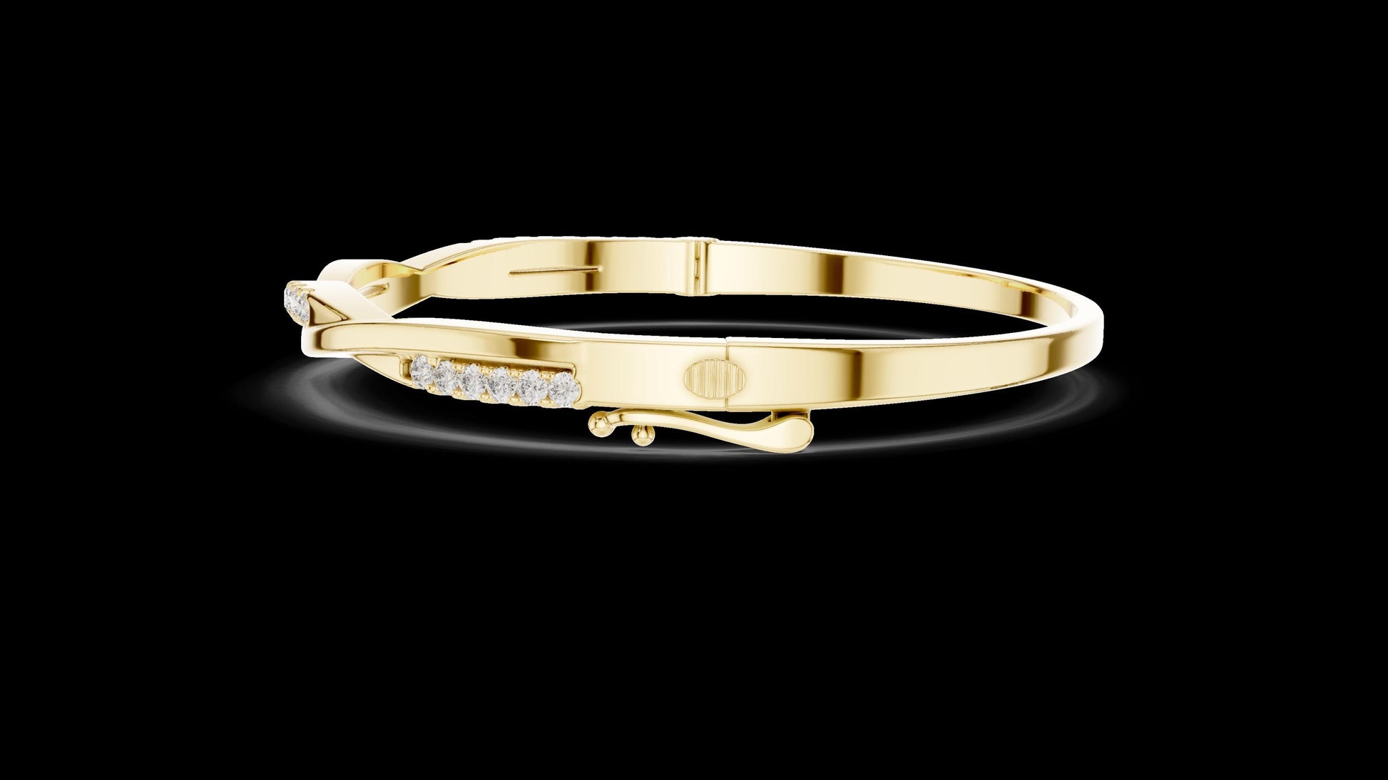 Unique Designer Tennis bracelet. Women's bracelet. High End Jewelry. Gold. Diamond. GLBR0008.