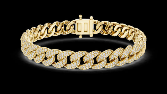 Unique Designer Tennis bracelet. Women's bracelet. High End Jewelry. Gold. Diamond. GLBR0116.