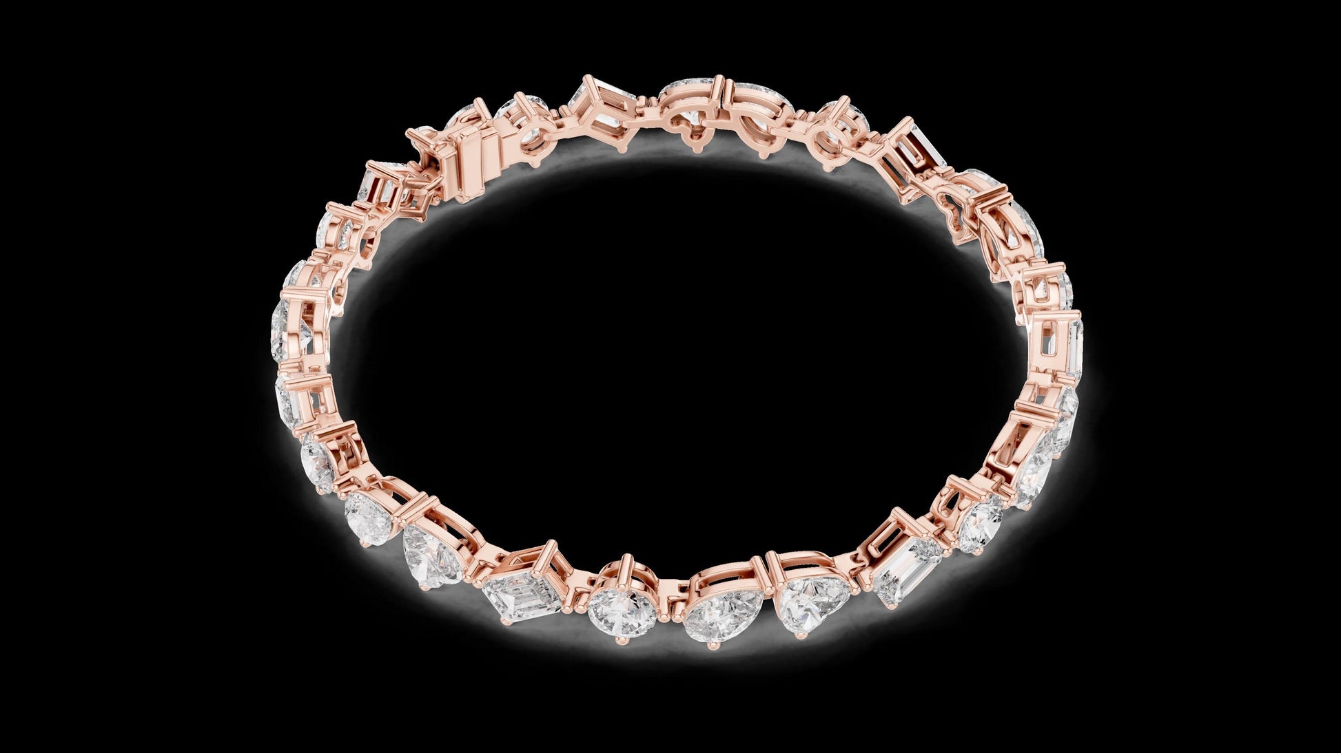 Unique Designer Bracelet high-end Jewelry. For women. Diamond. 14 Karat Gold.