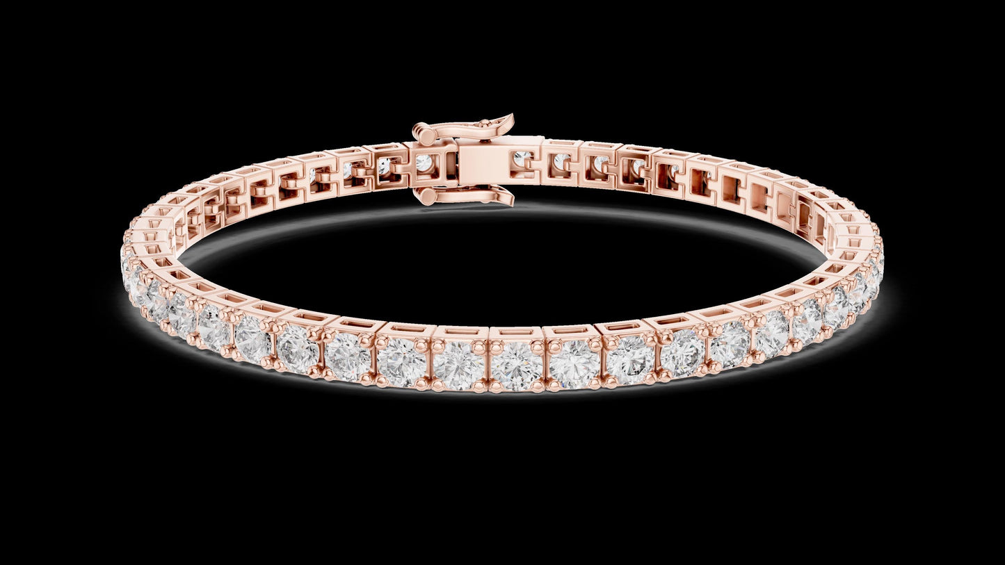 Unique Designer Tennis bracelet. Women's bracelet. High End Jewelry. Gold. Diamond.