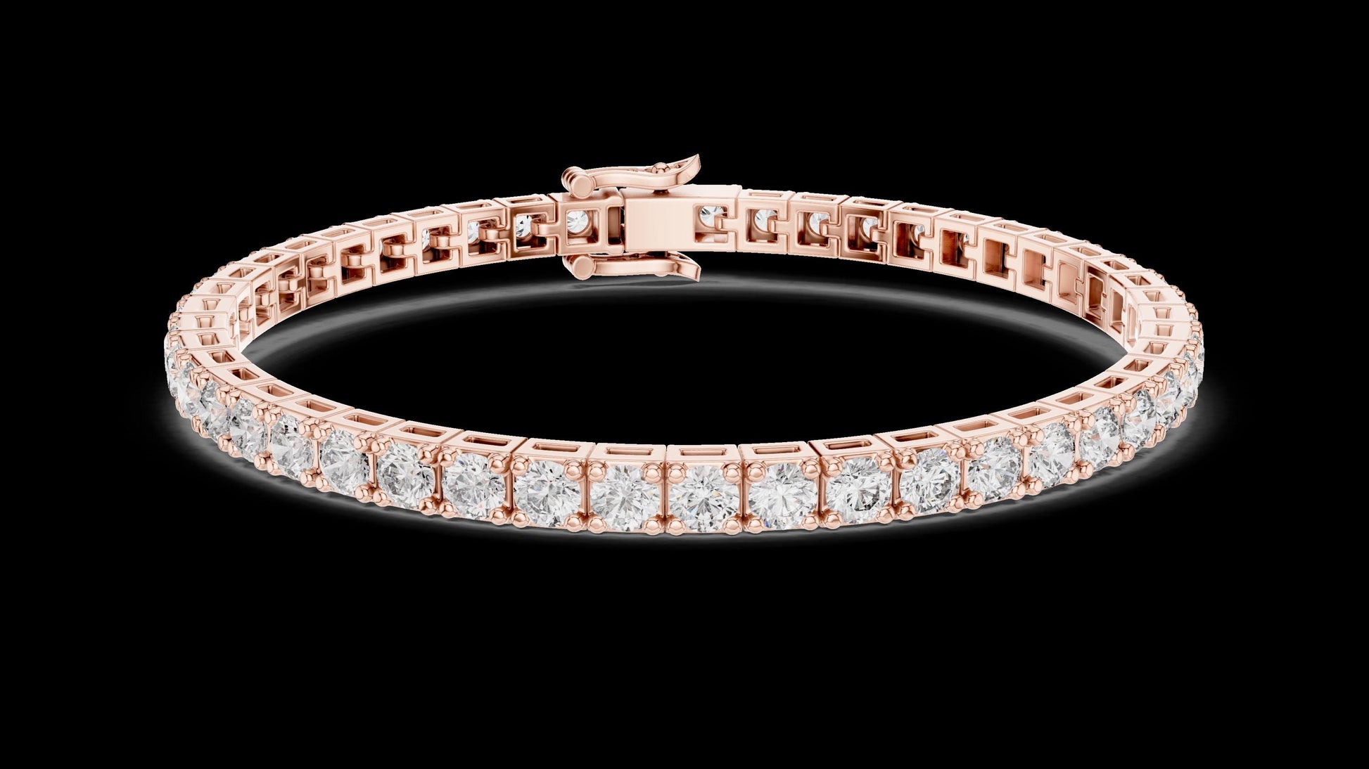 Unique Designer Tennis bracelet. Women's bracelet. High End Jewelry. Gold. Diamond.