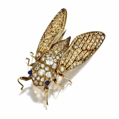2.5ct Natural Diamond 925 Sterling Silver Bee Brooch