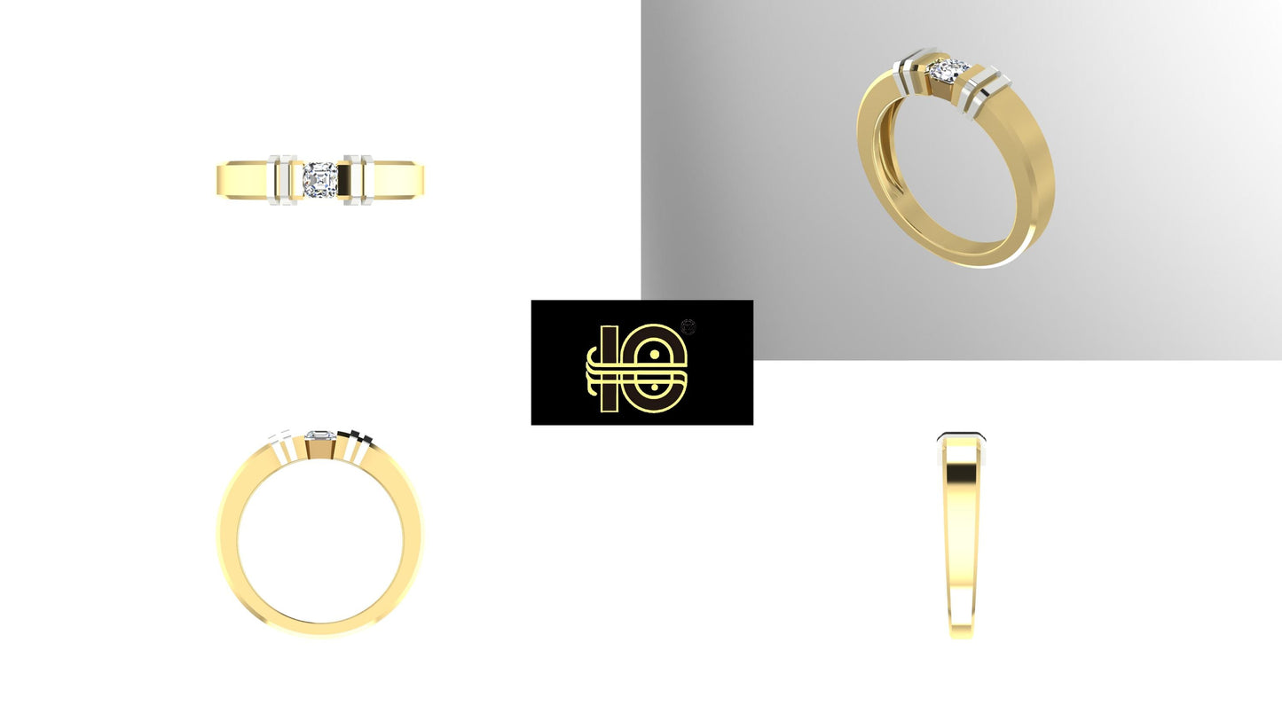 Men's Statement ring G004, High-End Jewelry. Gold Ring. Diamond Ring.