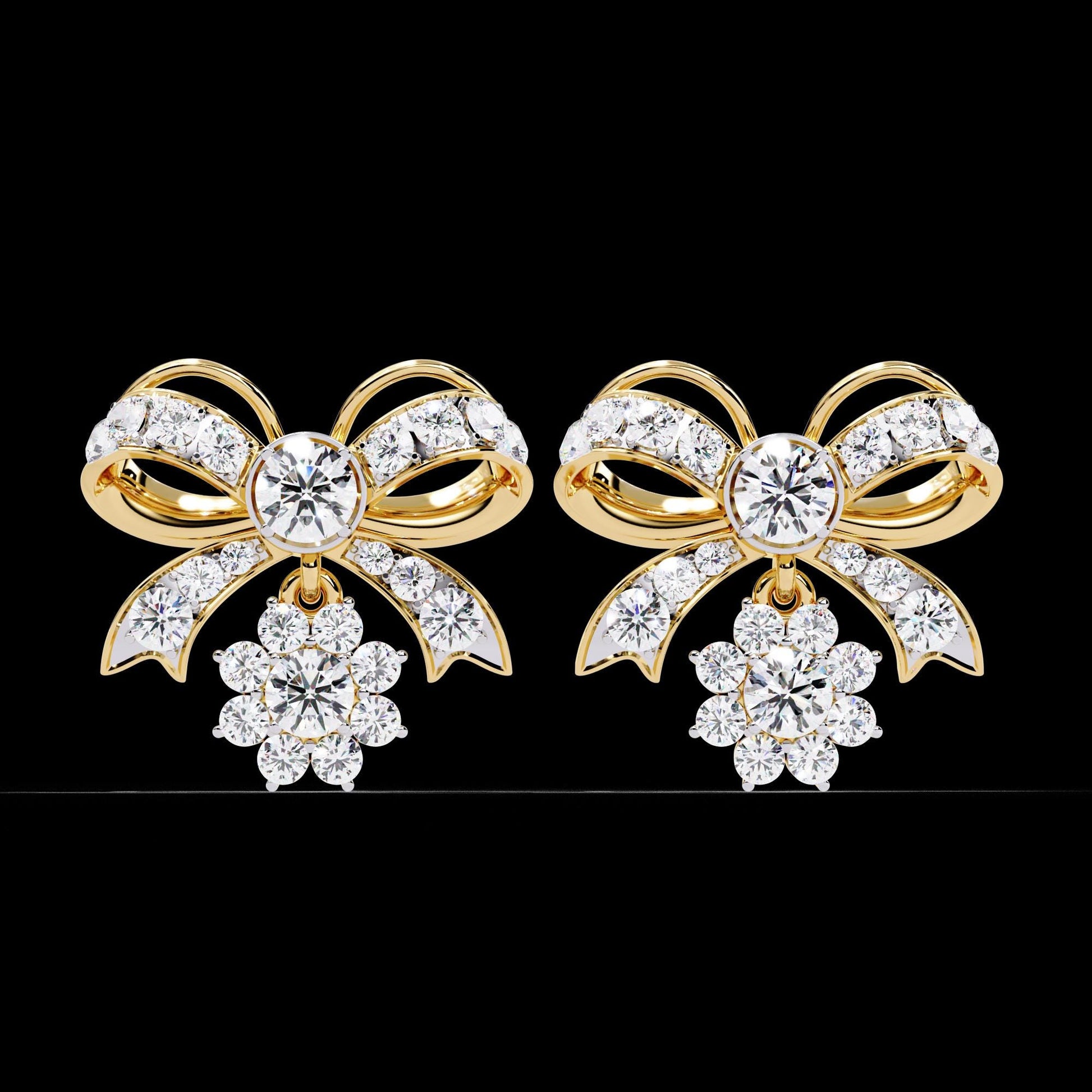 Fine jewelry Earrings. Gold earring. Abstract Style earrings.