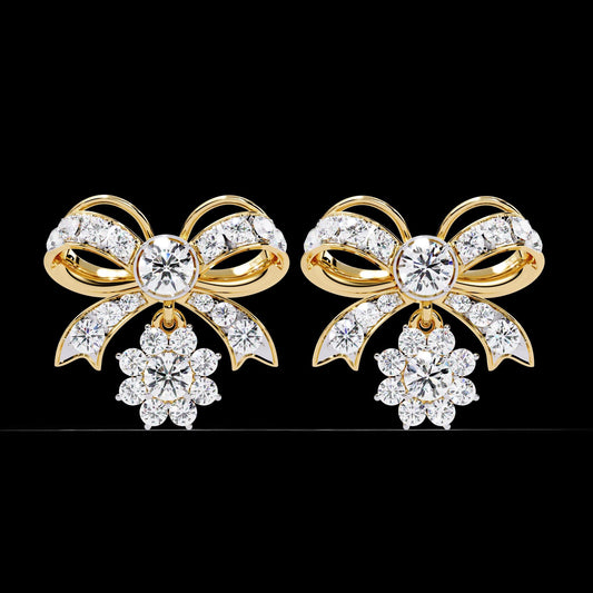 Fine jewelry Earrings. Gold earring. Abstract Style earrings.