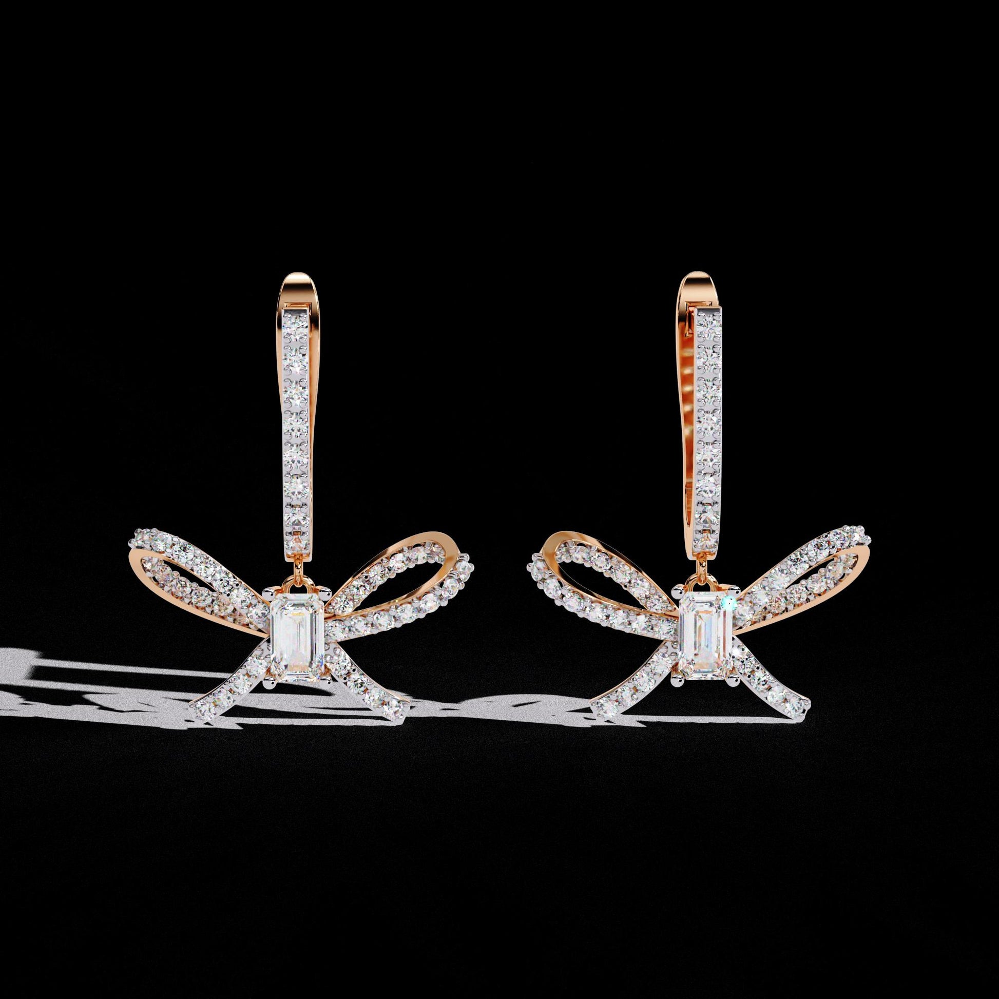 Fine jewelry Earrings. Gold earring. Abstract Style earrings.