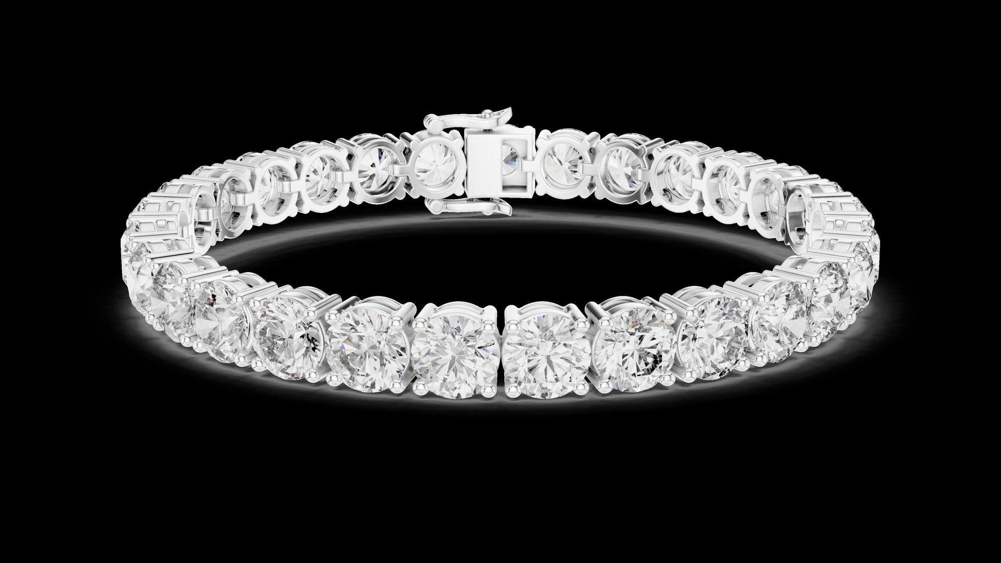 Unique Designer Tennis bracelet. Women's bracelet. High End Jewelry. Gold. Diamond. FBR00952.