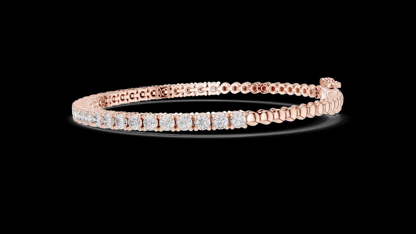 Unique Designer Tennis bracelet. Women's bracelet. High End Jewelry. Gold. Diamond. FBR009522.5.3