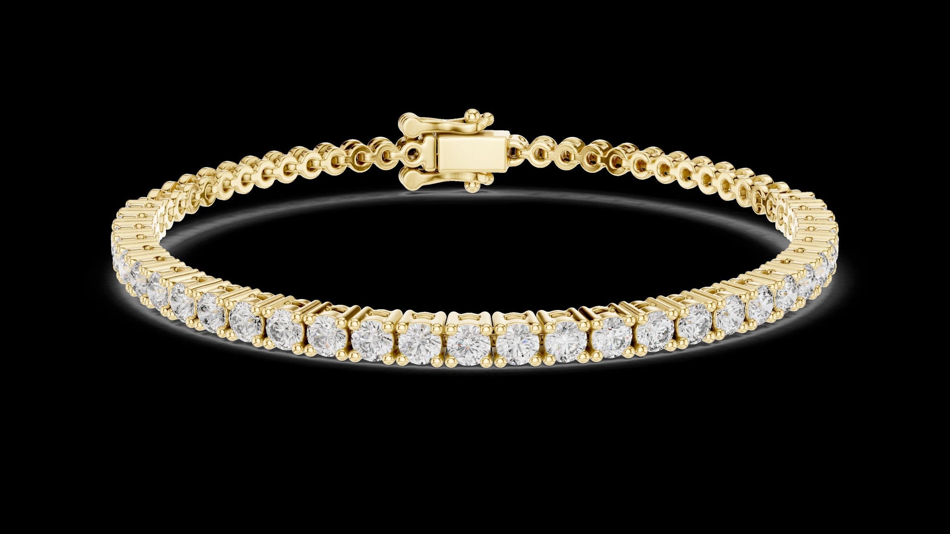 Unique Designer Tennis bracelet. Women's bracelet. High End Jewelry. Gold. Diamond. FBR009522.5.3