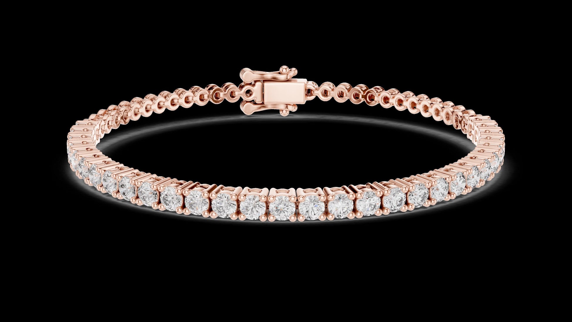 Unique Designer Tennis bracelet. Women's bracelet. High End Jewelry. Gold. Diamond. FBR009522.5.3