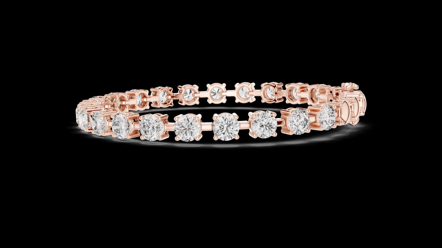 Unique Designer Tennis bracelet. Women's bracelet. High End Jewelry. Gold. Diamond. FBR0263.