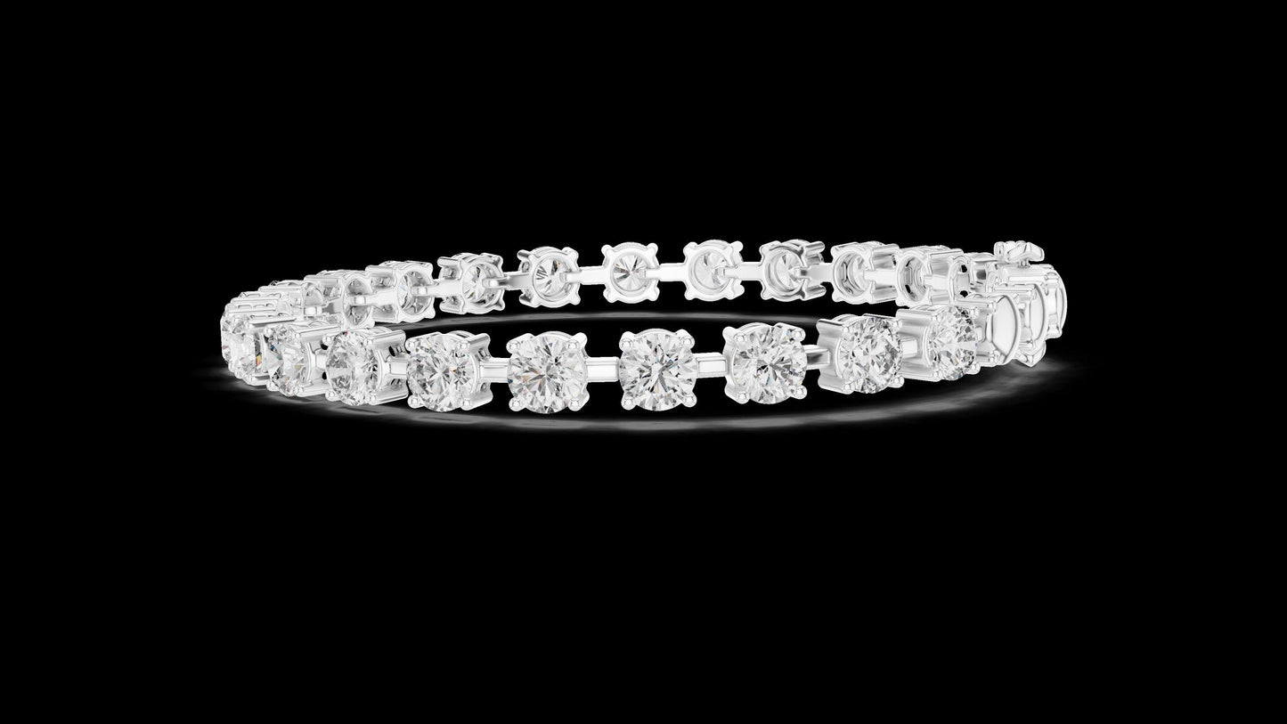 Unique Designer Tennis bracelet. Women's bracelet. High End Jewelry. Gold. Diamond. FBR0263.