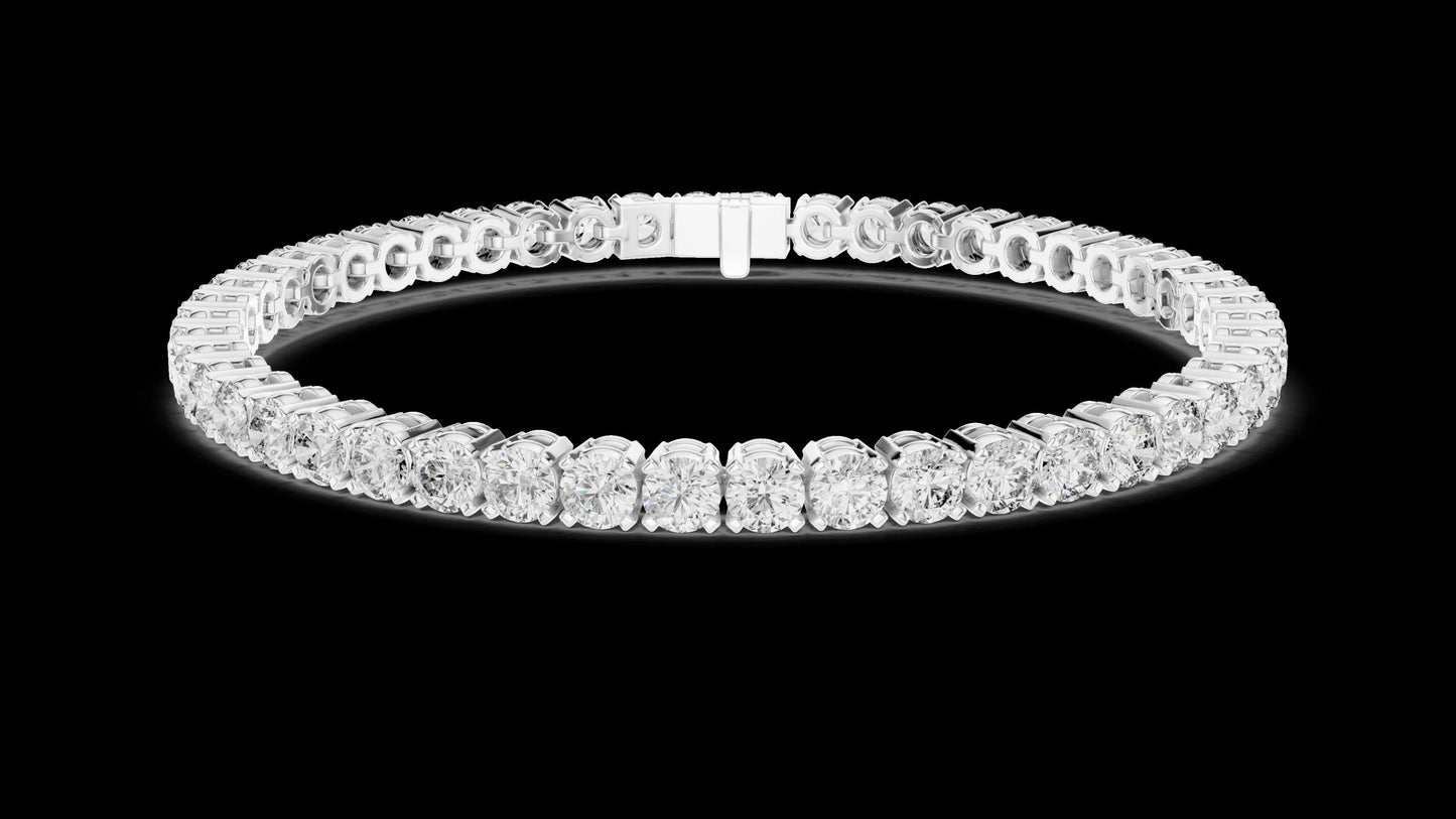 Unique Designer Tennis bracelet. Women's bracelet. High End Jewelry. Gold. Diamond. FBR0407.