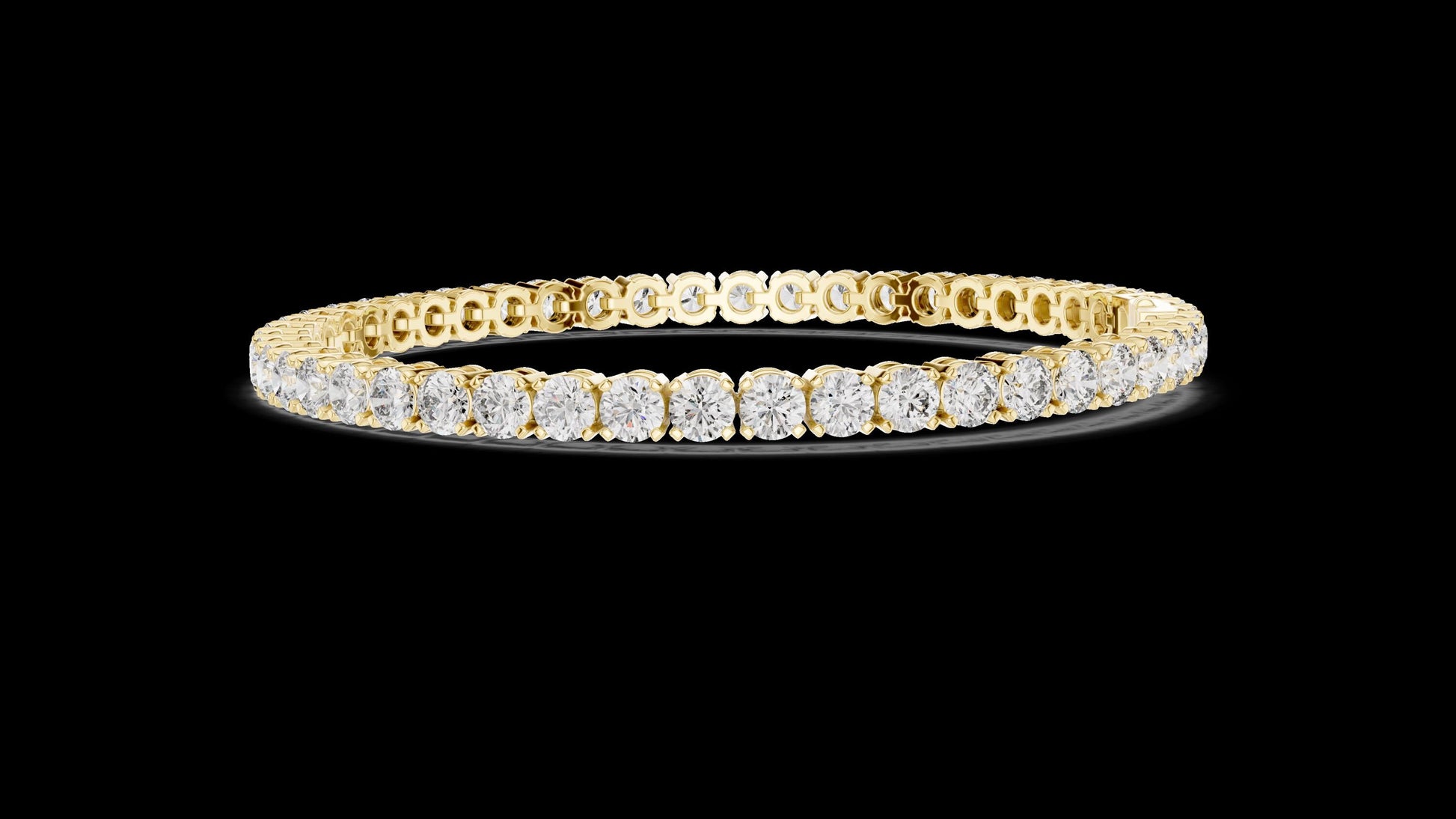 Unique Designer Tennis bracelet. Women's bracelet. High End Jewelry. Gold. Diamond. FBR0407.