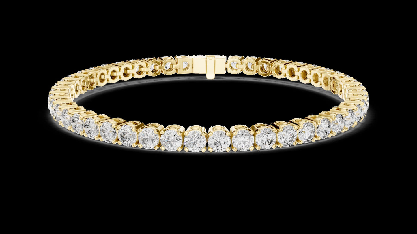 Unique Designer Tennis bracelet. Women's bracelet. High End Jewelry. Gold. Diamond. FBR0407.