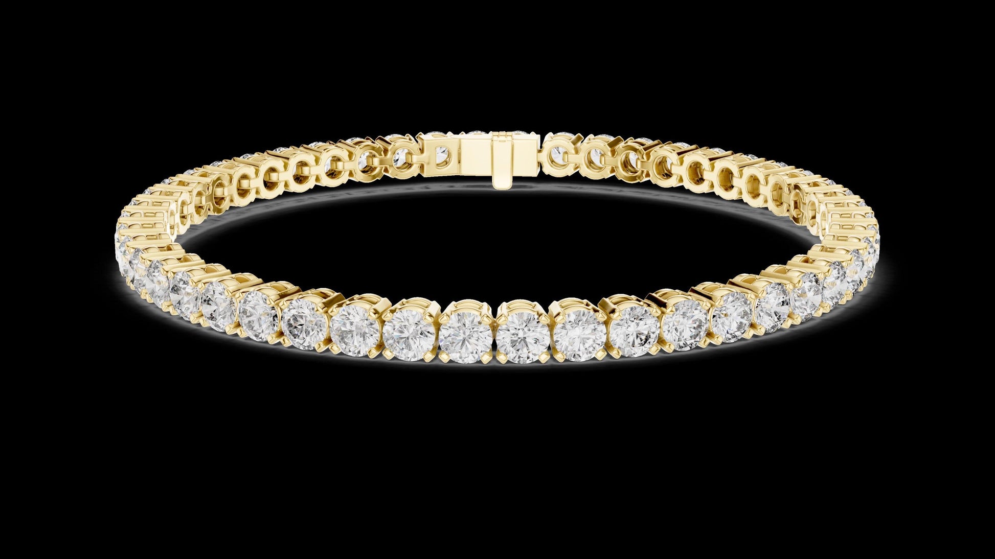 Unique Designer Tennis bracelet. Women's bracelet. High End Jewelry. Gold. Diamond. FBR0407.