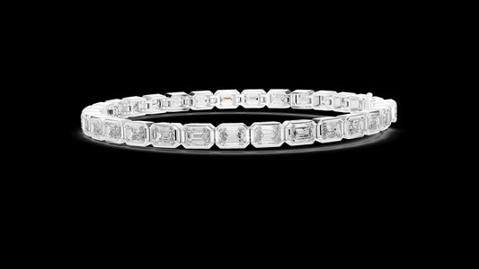 Unique Designer Tennis bracelet. Women's bracelet. High End Jewelry. Gold. Diamond. GLBR0002.
