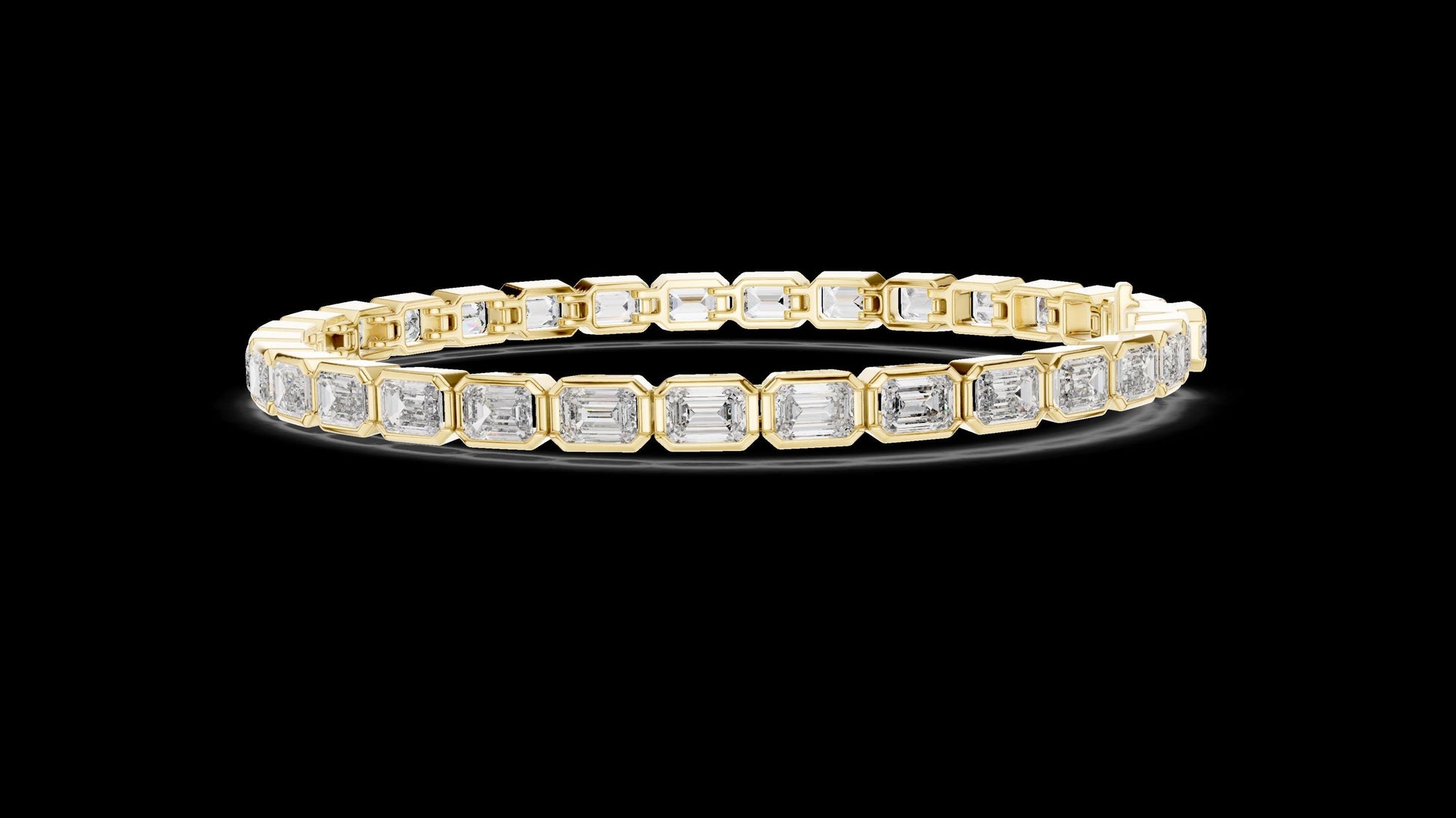 Unique Designer Tennis bracelet. Women's bracelet. High End Jewelry. Gold. Diamond. GLBR0002.
