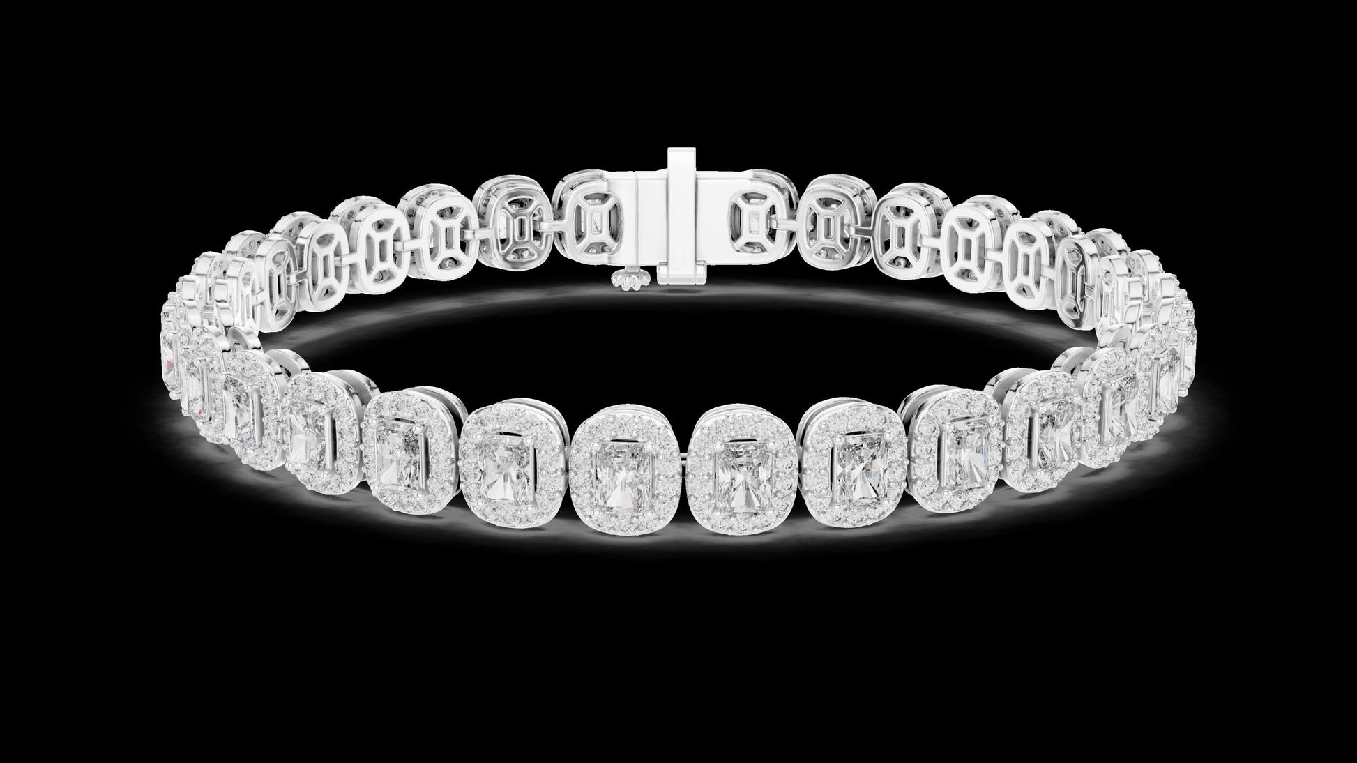 Unique Designer Tennis bracelet. Women's bracelet. High End Jewelry. Gold. Diamond. GLBR0006.
