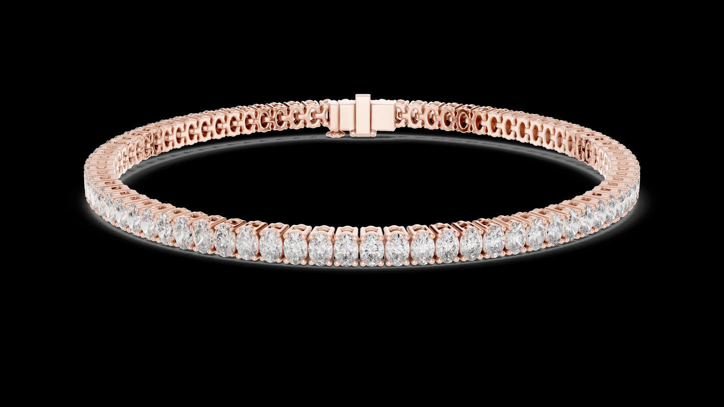 Unique Designer Tennis bracelet. Women's bracelet. High End Jewelry. Gold. Diamond. GLBR0007.