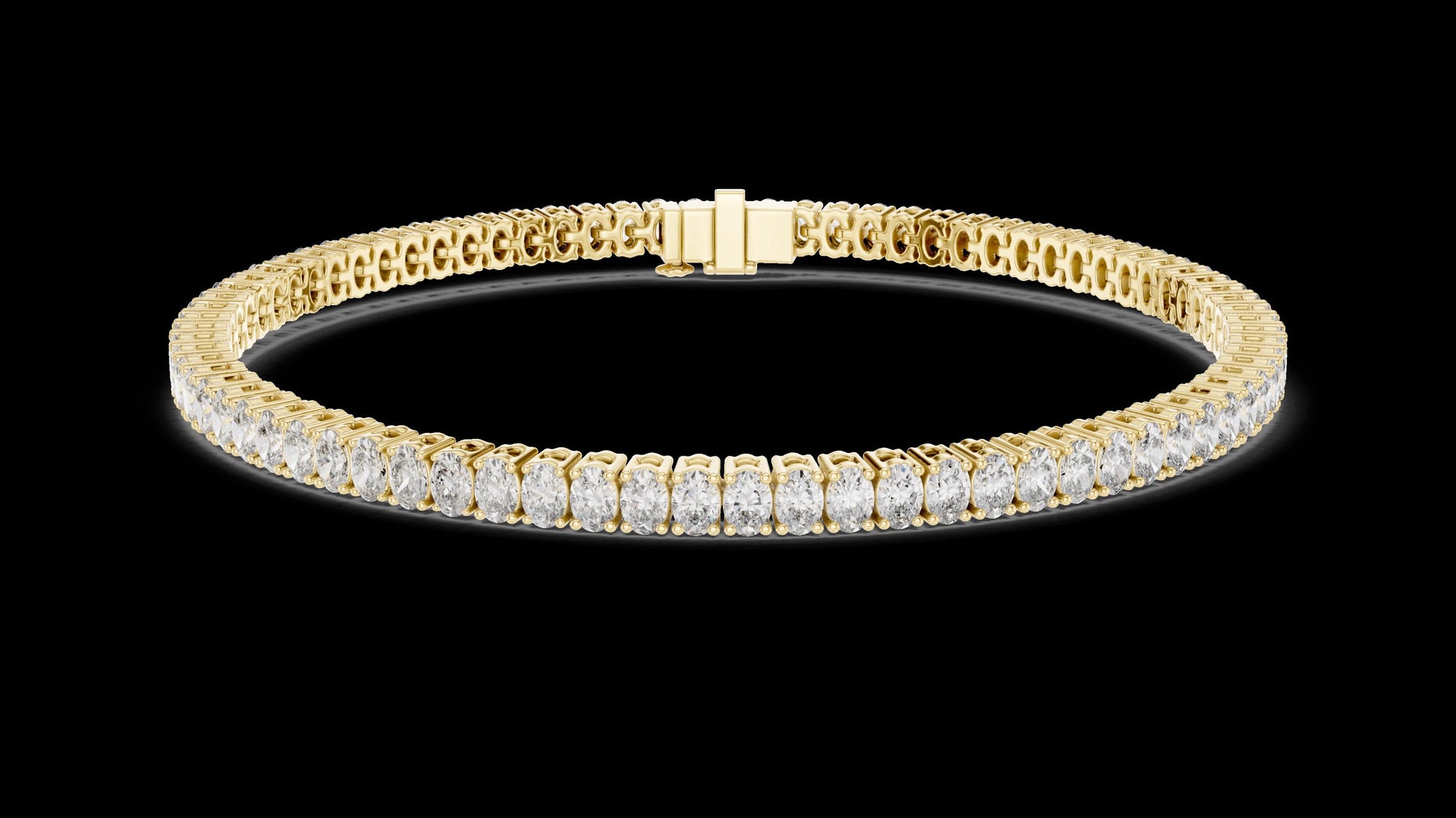 Unique Designer Tennis bracelet. Women's bracelet. High End Jewelry. Gold. Diamond. GLBR0007.