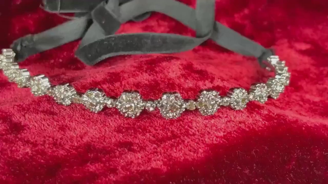 Tiara- 9ct Natural Diamond 925 Sterling Silver Headband