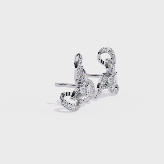 Fine jewelry Earrings. Gold earring. Abstract Style earrings.