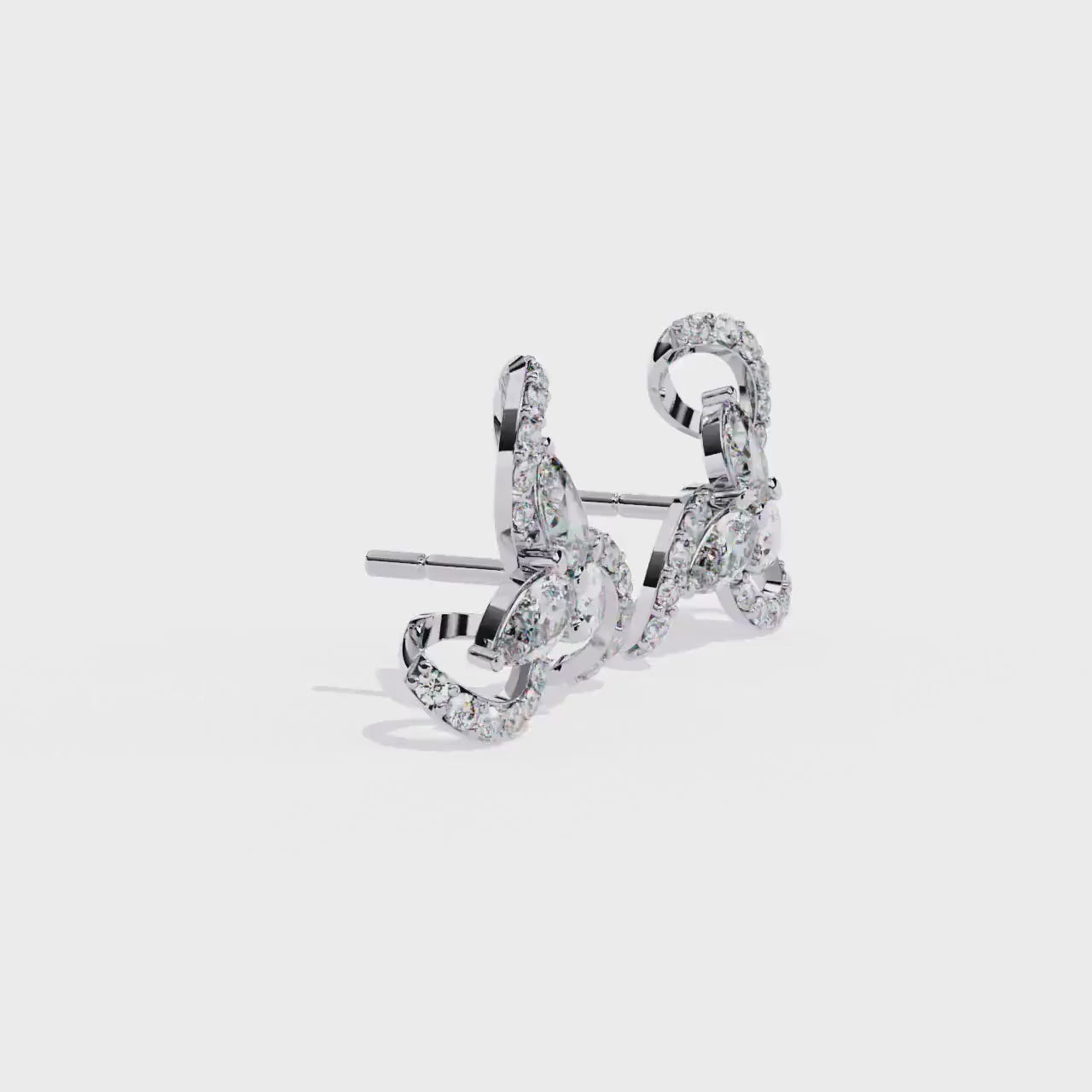 Fine jewelry Earrings. Gold earring. Abstract Style earrings.