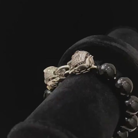 Panther bead bracelet jewelry.