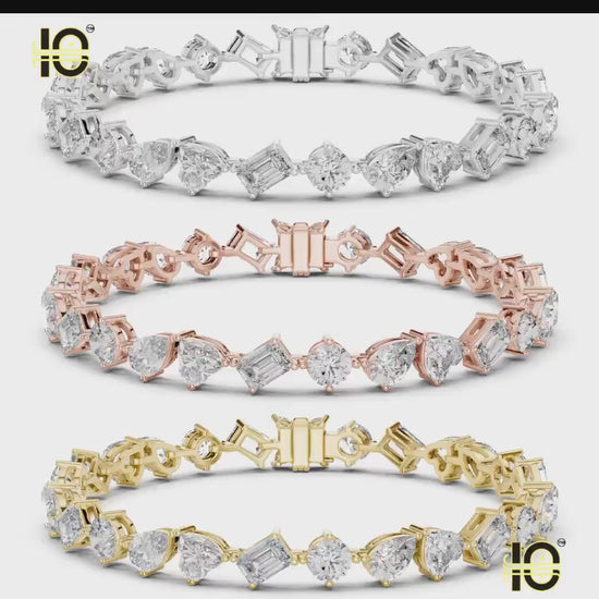 Unique Designer Bracelet high-end Jewelry. For women. Diamond. 14 Karat Gold.