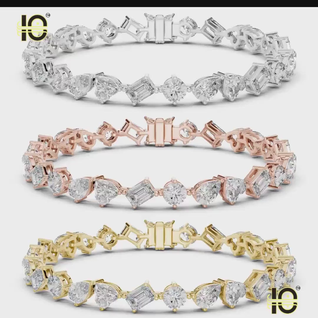 Unique Designer Bracelet high-end Jewelry. For women. Diamond. 14 Karat Gold.