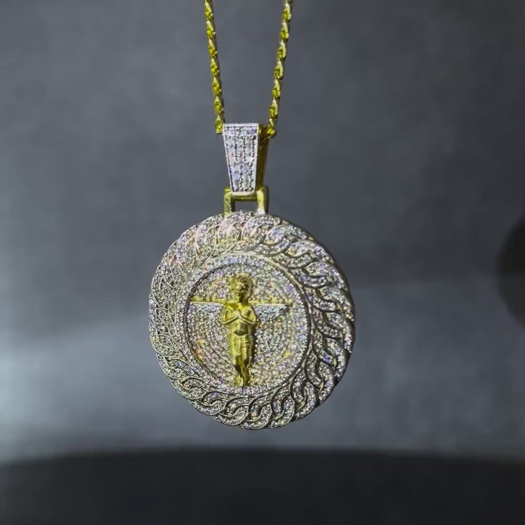 Baby Angel iced pendant. Hip hop pendant. Iced out statement jewelry.