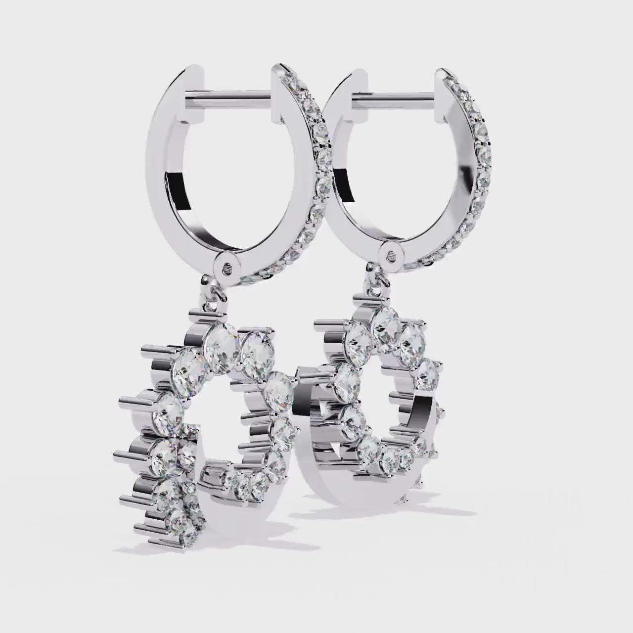 Fine jewelry Earrings. Gold earring. Abstract Style earrings.