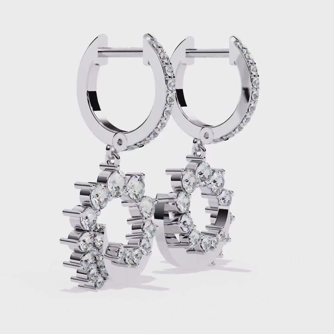 Fine jewelry Earrings. Gold earring. Abstract Style earrings.