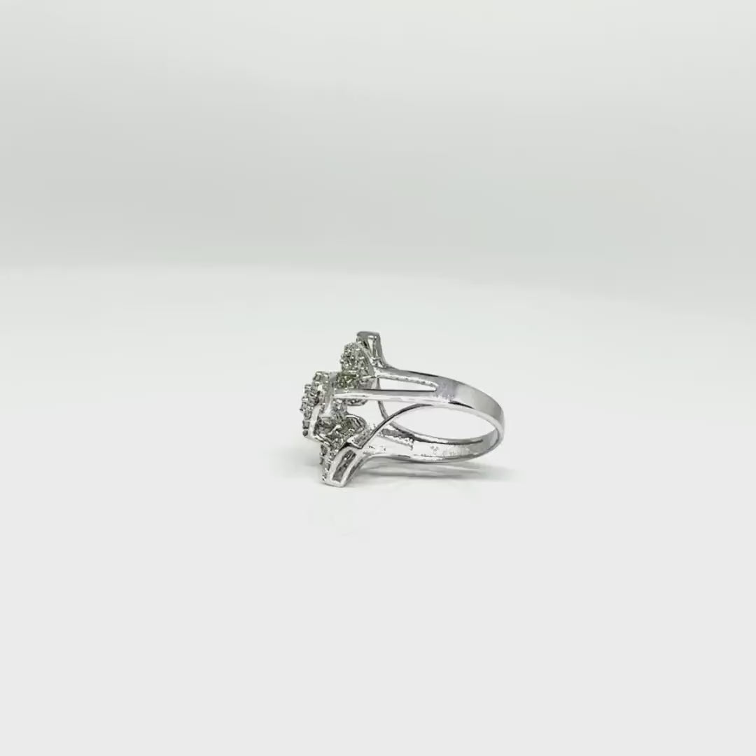 Statement Ring for women. Flower Design.