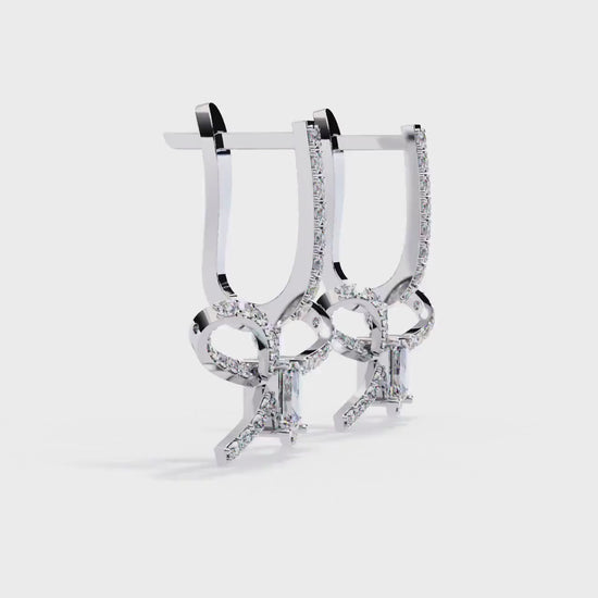 Fine jewelry Earrings. Gold earring. Abstract Style earrings.