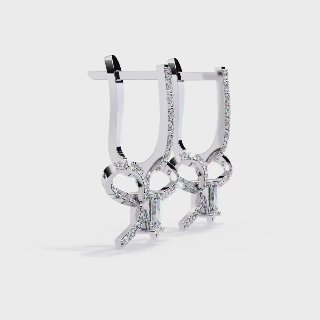 Fine jewelry Earrings. Gold earring. Abstract Style earrings.
